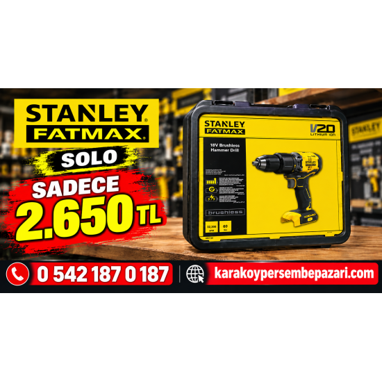 Stanley Fatmax SBD715B-TR 18V V20 Solo Kömürsüz Darbeli Matkap